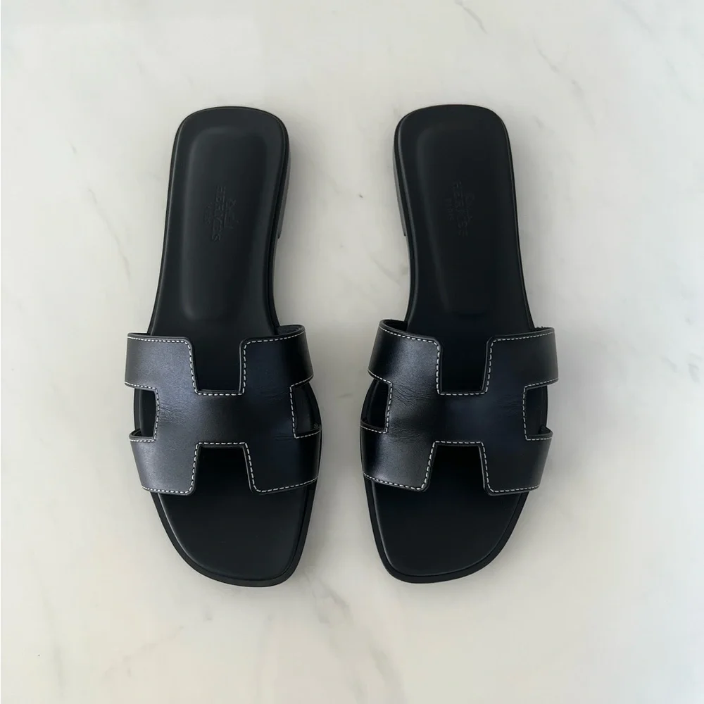 Hermes Oran Sandals / Size EU 37 / Like New - Picture 13 of 14